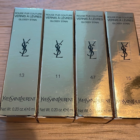 Yves Saint Laurent Other - YSL set of 4 Glossy Stain lip